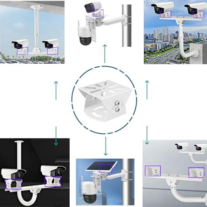 2 Pack CCTV Security Camera Duckbill Mount Bracket - Heavy Duty Steel Universal Adapter for PTZ/Dome/Bullet Cameras, Wall/Ceiling/Pole Compatible, Fits Solar Panels
