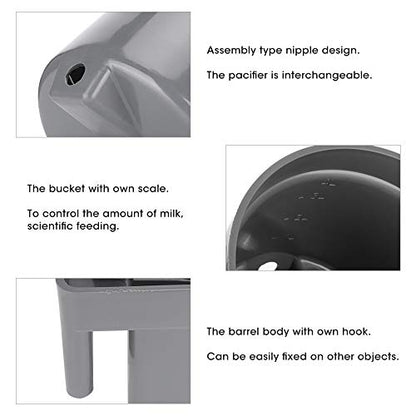 HEEPDD Calf Feeder HLMP70B, Bucket with Replaceable Nipples, 4L Capacity for Cattle and Sheep Calf Feeder HLMP70B, Plastic Milk Feed Nan Domestic Animals (4L Feeding Bucket Complete Set)