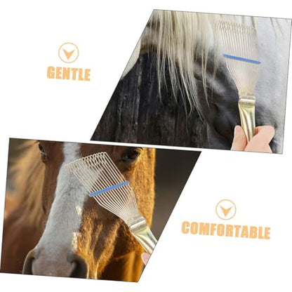 VICASKY Multi Purpose Grooming Rake for Sheep Goat Care Gentle Wool Comb Brush for Horse Hair pet Hair Removal Tool Design Easy to Lightweight