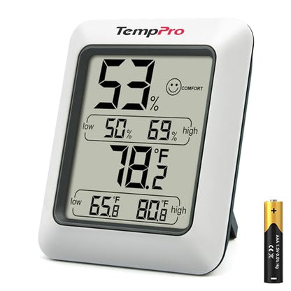 TempPro TP50 Digital Hygrometer Indoor Thermometer Room Thermometer and Humidity Gauge with Temperature Humidity Monitor(Previously ThermoPro) - size: Classic