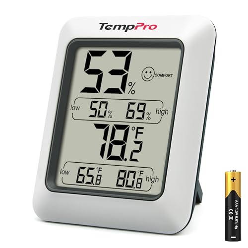 TempPro TP50 Digital Hygrometer Indoor Thermometer Room Thermometer and Humidity Gauge with Temperature Humidity Monitor(Previously ThermoPro) - size: Classic