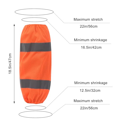 A-SAFETY unisex-adult Class E Two-tone Mesh Leg Gaiters - color: Mesh Orange