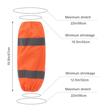 A-SAFETY unisex-adult Class E Two-tone Mesh Leg Gaiters - color: Mesh Orange