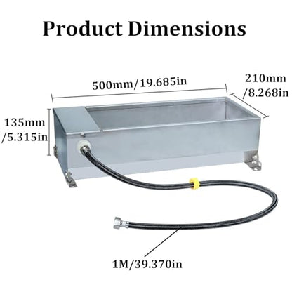 Stainless Steel Large Capacity Self Filling Animal Drinking Bowl,Self Filling Stainless Steel Livestock Water Trough,7.5L Large Capacity,for Cattle,Horses,Goats,Pigs,Dogs and Other Livestock