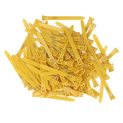 Zopsc Chicken Leg Rings, Numbered Identification Bands for Chicks, Pigeons, Ducks, Goose, Poultry Leg Bands with Numbers, Durable Poultry Identification Rings for Farm - color: Yellow