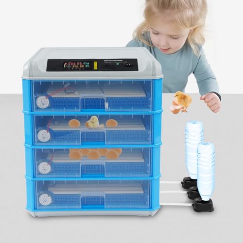 Egg Incubator, 200-240 Eggs Capacity, Automatic Egg Incubator with Auto Turning, Digital LED Display Temperature and Humidity Control for Hatching Chicken Duck Goose Eggs