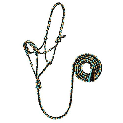 Weaver Leather Braided Rope Halter with Lead Tan