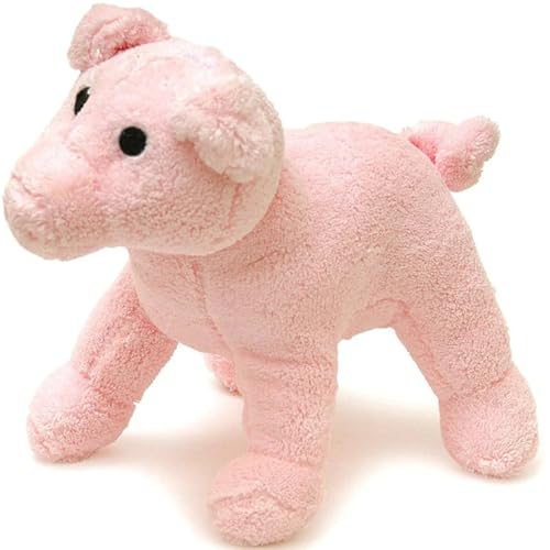 Jeffers Pet Animal Cuddlers Plush Dog Toy with Squeaker, 8" – Soft Interactive Puppy Toy for Small & Medium Breeds, Indoor or Outdoor Play, Fetch, Snuggle, Cute, Great Gift for Christmas - Pink Pig - color: Pink Pig