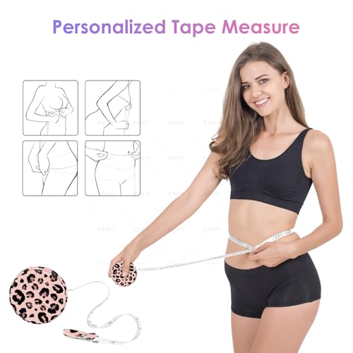 Sewing Tape Measure，Colour Printed Small Retractable Soft Measuring Tape for Tailor Cloth Fabric Body Measurements. - color: Leopard Print