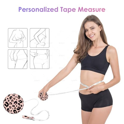 Sewing Tape Measure，Colour Printed Small Retractable Soft Measuring Tape for Tailor Cloth Fabric Body Measurements. - color: Leopard Print