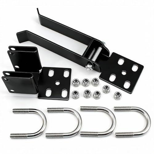 Heavy Duty Double Gate Latch for 1-3/8" Frame, Farm Gate Latch & Chain Link Fence Latch with Padlock Hole, Galvanized Steel Latches for Metal Gates on Ranch, Yard & Farm.