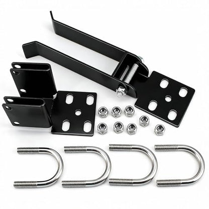 Heavy Duty Double Gate Latch for 1-3/8" Frame, Farm Gate Latch & Chain Link Fence Latch with Padlock Hole, Galvanized Steel Latches for Metal Gates on Ranch, Yard & Farm.