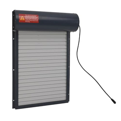 Chicken Doors Grey Solar Powered Time Control Programmable Automatic Chicken Coop Door with LED Display Controller for Farm Poultry Protection Iron Material 37x25cm