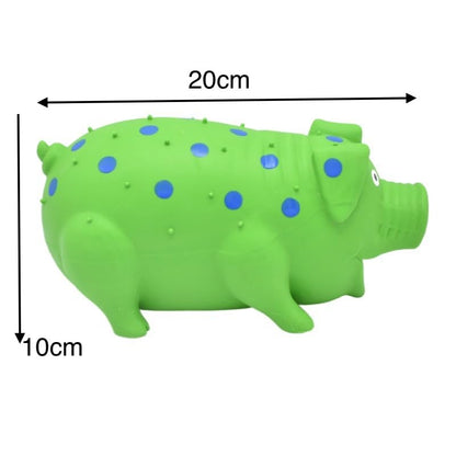 Squeaky Pig Dog Toys, 2 Pack Grunting Pig Dog Toy that Oinks Grunts for Small Medium Large Dogs, Grunting Pig Sound Play Dog Toy(Green,Orange) - color: Orange and Green