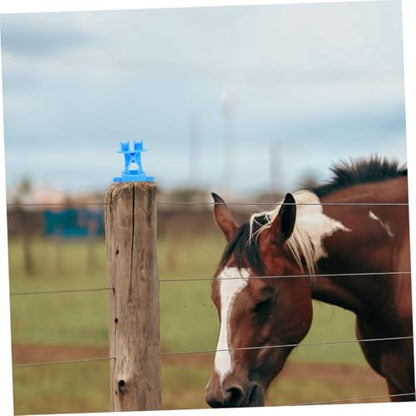 ORFOFE 10Pcs Electric Fence Insulators for Farm Use Durable Line Insulators for Cattle and Livestock Fencing Easy to Install High Strength Rainproof Design