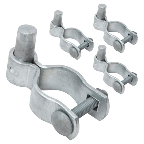 VIVIDA 1-3/8" Chain Link Gate Hinge, Galvanized Male Post Hinge, for 1-3/8" OD Post, Chain Link Fence Hardware, 4 PCS - size: 1-3/8" (4 PCS)