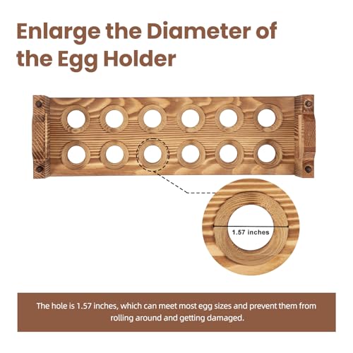 Egg Holder Countertop, 3-tire Solid Wooden Egg Holder, Stackable Egg Storage Easter Basket Holding Up to 36 Fresh Eggs, Chicken, Duck Eggs - Unfinished