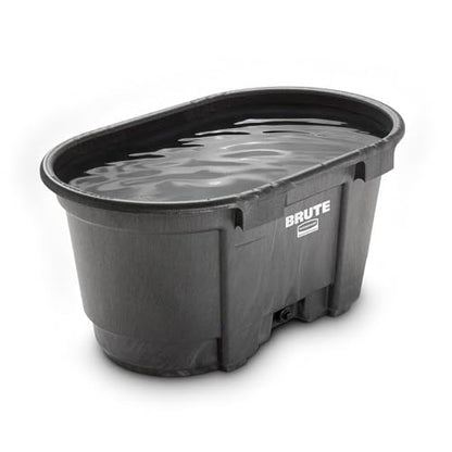 Rubbermaid Commercial Products Stock Tank 100-Gallons Structural Foam Heavy Duty Container for Livestock/Animal/Cattle Feed & Water Outdoor Homemade Pool/Hot Tub/Bathtub & Pet Cleaning/Dog Wash - size: 100 Gallon