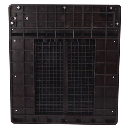 Automatic Chicken Coop Door Opener, Solar Battery Powered with LED Display, Timer Function, Double Doors Electric for Chickens, Ducks, Geese, Easy to Set Opening and Closing Time (Dark Brown) - color: Dark Brown