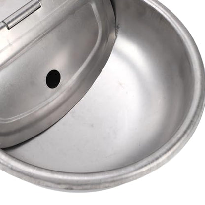 Dpofirs Large Capacity Animal Water Bowl | Automatic Stainless Steel Drinking Trough Dispenser for Livestock Dogs Horses Cows Easy