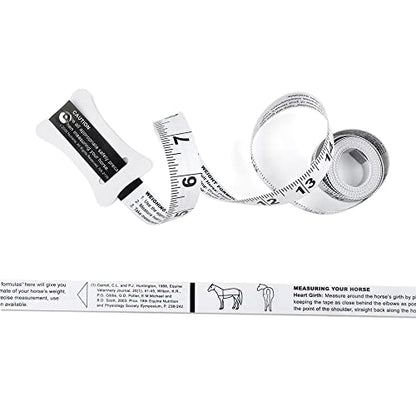 WIN TAPE PVC Horse Weight Tape Measuring for Horse and Pony Height and Weight, 84in Long (White)