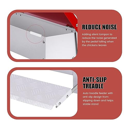 Automatic Waterer Bowl Large Horse Waterer with 15lbs 15lb Automatic Chicken Feeder Rat Proof Treadle Poultry Feeder