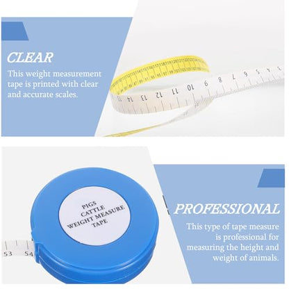 Animal Weight Tape Measure for Cattle and Pigs 250cm Length for Livestock Body and Chest Girth Measurement Farm Weighing Tool for Livestock Management Style
