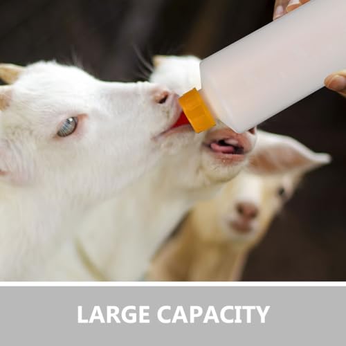 MERRYHAPY 2sets Goat Milk Bottle Livestock Feeding Bottles for Cows Sheep Goats Small Nipple for Daily Farm Use