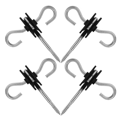 BESPORTBLE 4pcs Electric Fence Screw-in Gate Handle Insulator Conductive Spring for Cattle Fencing Weatherproof Easy Install