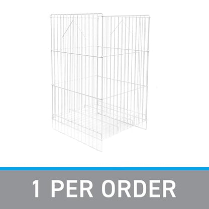 SSWBasics White Wire Dump Bin - 18" X 18" X 30"