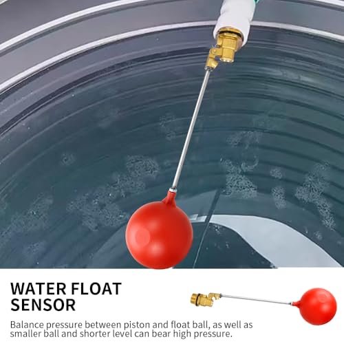 1/2 Inch float valve for water tank | water trough float valve| water float valve| Automatic Water Level Control for Water Tanks| Automatic stock tank | With 5 Inch Float Ball(2-Pack) - size: 1/2 inch