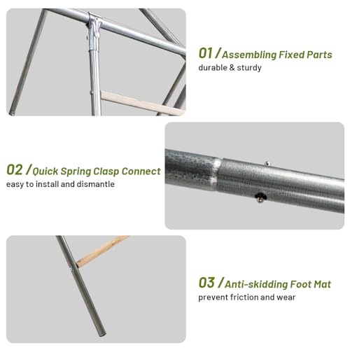 Yeeoy Chicken Perch Stand for Chicken Coop, Chicken Roosting Ladder Sturdy Roosting Bars for Adult Chickens, Chicken Toy and Coop Accessory Perfect for Backyard Poultry