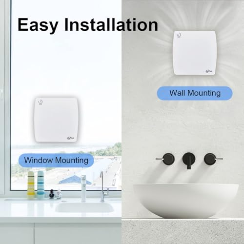 4 Inch Exhaust Fan, 56CFM Wall Mount Bathroom Exhaust Fan with Timer and Backdraft Damper, Quiet Window Mount Extractor Ventilation Fan for Bathroom Kitchen Garage, 12W, White - style: Timer-without Plug
