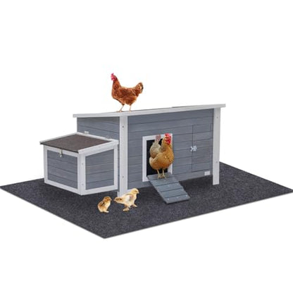 Chicken Coop Mat，Under Chicken House Mat——Absorbent Mat，Backing Prevents Liquid and Chicken Manure Penetration,Soft Material, Non-Slip Backing，Washable,Keeps Chicken House Floors Clean (8 FT x 8 FT) - size: 8 FT x 8 FT