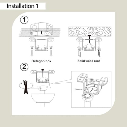 Ceiling Fan Mounting Bracket, Ceiling Fan Mounting Kit, Ceiling Fan Parts for Living Room, Bedroom