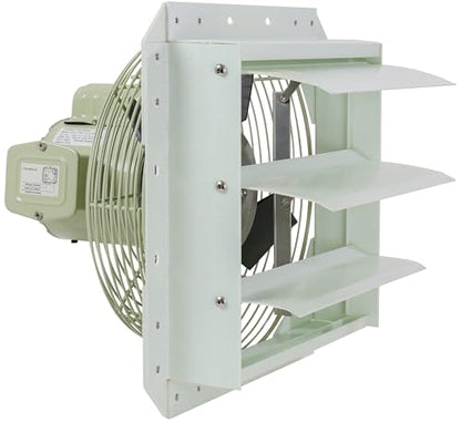 iLiving 12-Inch Corrosion Resistance Shutter Exhaust Fan, Single Speed - style: Corrosion-Resistance