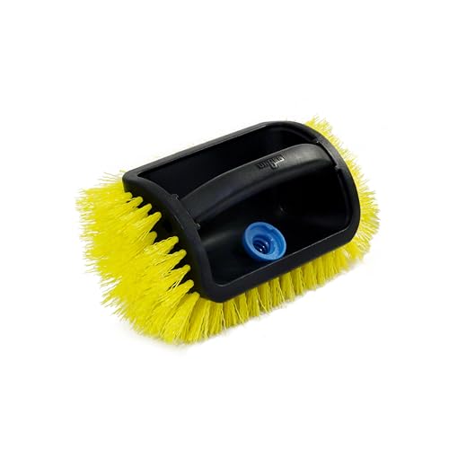 Unger Professional Lock-On 4-Sided Outdoor Scrub Brush, Compatible with Threaded Poles, Stiff Bristle Scrubbing, Cleaning Supplies for Decks, Stairs, Garage Floors, and Driveways - size: (Pack of 1)