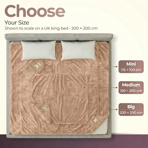 Sacred Weapon Splash Blanket – Plush Deluxe Mattress Protector – VIP Waterproof Fleece Blanket – Boonger Blanket with Moisture Barrier, Stain Proof & Washable – Queen/King Size Beige 80"x80" - color: Beige, size: Large (80"x 80")