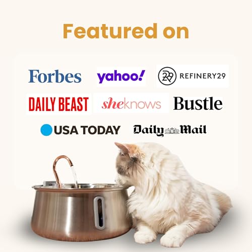 The KittySpout Stainless Steel Wireless Cat Water Fountain, 4L/108oz - color: Stainless