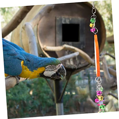 1Pc Chicken Mirror with Bells Hanging Mirror for Pet Birds for Cages and Easy to Install Chicken Coop Accessory