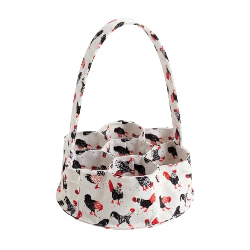 UKJENT Egg Collecting Basket, 7 Pouches Large Chicken Egg Gathering Basket, Machine Washable, Hold Different Size Eggs Collection Carrier Bag, Duck Goose Quail Fresh Eggs Collector, Farm & Home Use - color: Color 4