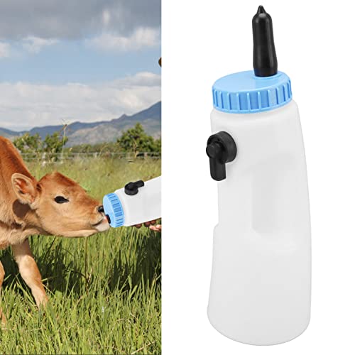 Zooke Premium Calf Feeder, 2.5L Gentle and Easy to Use Calf Fluid Feeder Teat and Ergonomic Bottle, Calf Milk Feeder Bottle with Nipple Sheep Lamb Bottle Set Milking Feeding