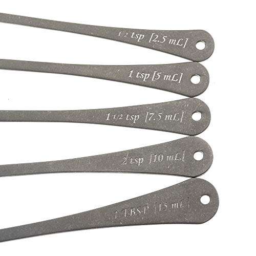 Barfly Measured Bar Spoon Set of 5, Vintage - size: Set of 5 (0.5 tsp, 1 tsp, 1.5 tsp, 2 tsp, 3 tsp)