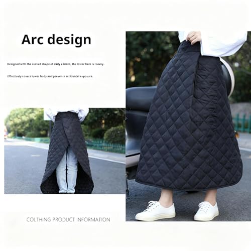 Chair Blankets for Adults - Waterproof Windproof Wearable Apron Blanket, Motorcycle Scooter Riding Leg Cover with Pocket for - color: Black