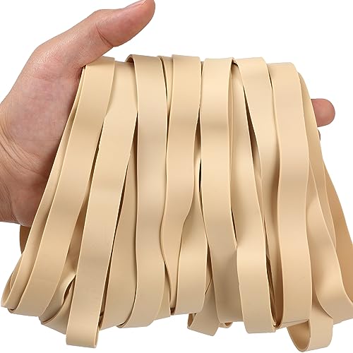 AIWOQI Rubber Bands Size#107 Heavy Duty Big Wide rubber band 30PCS Elastic Bands for Office Supply Trash Can File Folders Litter Box Rubber Bands (Light brown) - color: Light brown