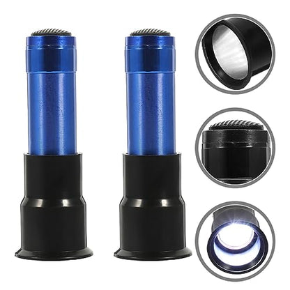 2pcs Egg Incubator Egg Candler Portable Tester for Chicken Quail Incubation Candling Lamp Cold Incubation Equipment - color: Blue