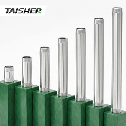 TAISHER 1PCS Stainless Steel Pipe Fittings, 1-1/4" NPT Male x 1-1/4" NPT Male Threaded, 12" Length Nipple Cast Pipe - size: 1-1/4" MNPT 1pcs