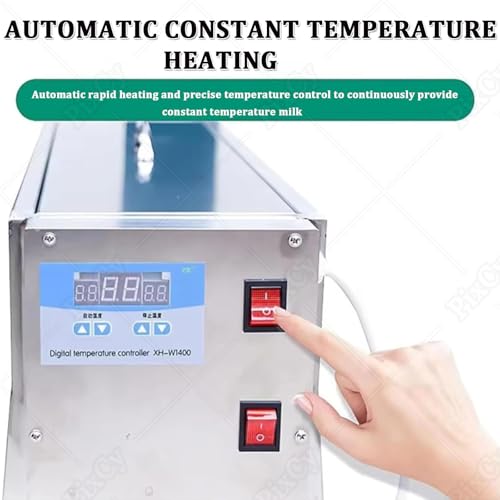 Multifunctional Piglet Milk Feeding Machine, Automatic Constant Temperature Stainless Steel Feeder with 10/14 Nipples and Sound for Lambs, Calves, and Piglets 20L - size: 20L