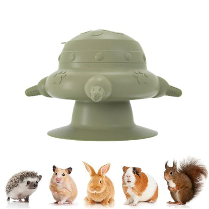 Puppy Nursing Bottles Soft Silicone Biomimetic Milk Feeders Bowl with 4 Nipples for Small Animal Kittens Ferret Guinea Pig Squirrel (Grey) - color: Grey