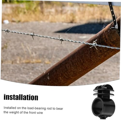 Happyyami 10pcs Electric Fence Insulators Insulators for Electric Fences Consistent Wire Spacing Easy Installation for Livestock and Garden Use